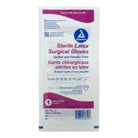 STERILE LATEX GLOVES, 1 PR, WRAPPED